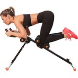 TechFit AB Becnch - Volwassenen Buiktrainer, Zwart, één Maat Buikspiertrainer, Opvouwbare Buikspieren Verticale 5 Minuten Shaper, Fitnessapparatuur Verticaal, Stevige Buikonderlegger, Ronde Taille Trainer, Power Plank Crunche