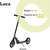 Lionelo Luca Opvouwbare Step - Verstelbaar - Tot 100 kg - Black Graphite
