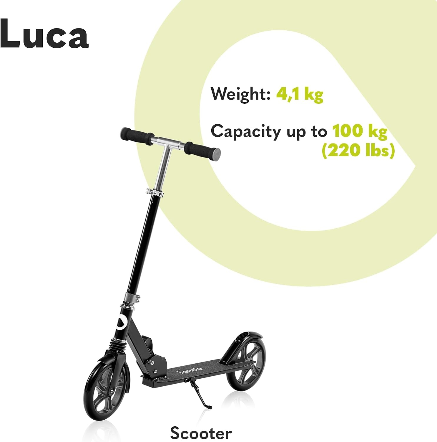 Lionelo Luca Opvouwbare Step - Verstelbaar - Tot 100 kg - Black Graphite
