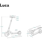 Lionelo Luca Opvouwbare Step - Verstelbaar - Tot 100 kg - Black Graphite