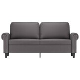 vidaXL Tweezitsbank 140 cm kunstleer grijs