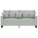 vidaXL Tweezitsbank 140 cm fluweel lichtgrijs