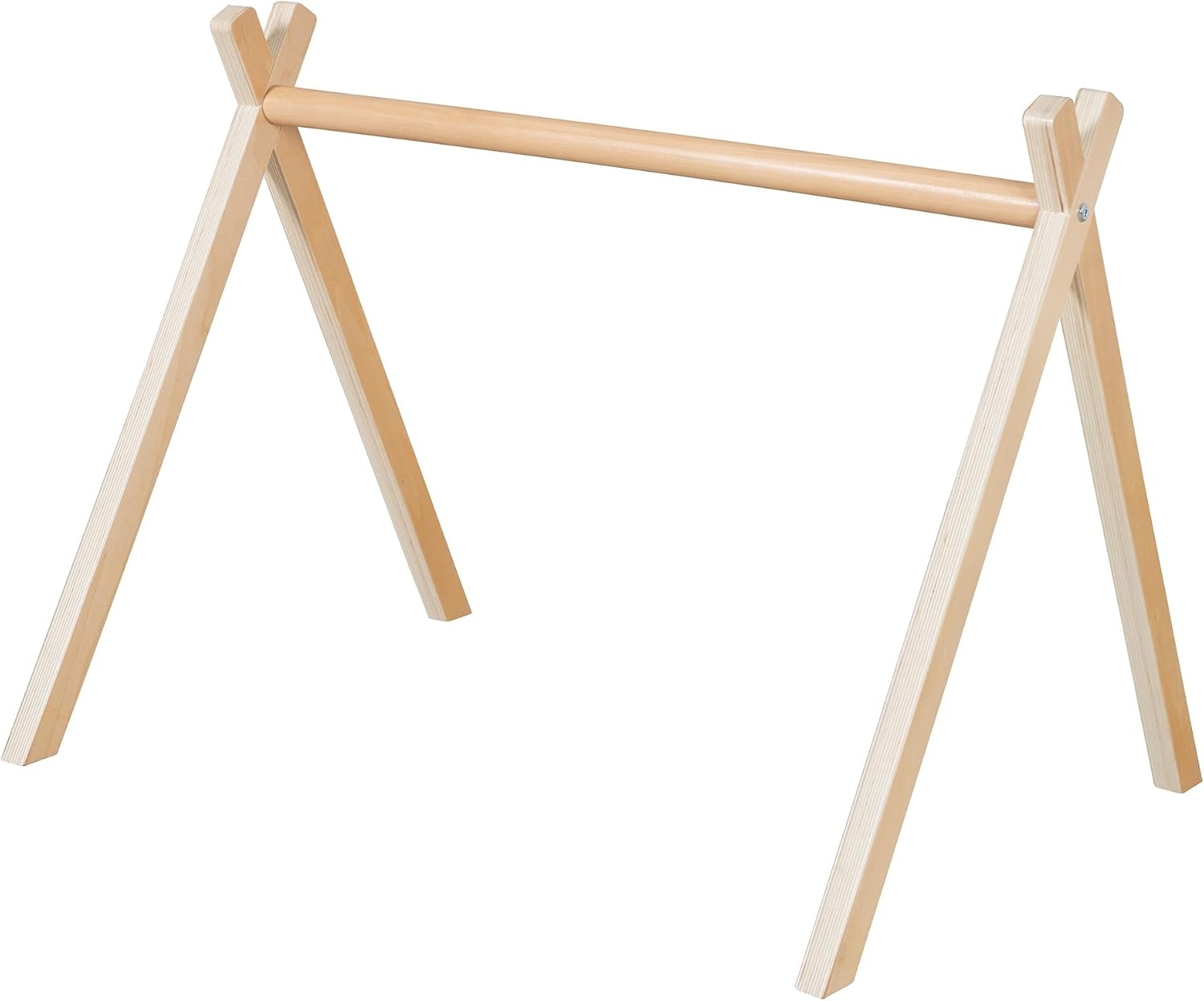 roba Houten Baby Speelboog Rock Star Baby 3 - Speeltrapeze met 3 Hangers en Draaibare Vormen - Stevige Activity Center - Natuurlijk / Antraciet