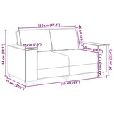 vidaXL 2-zitsbank Zwart 160x78x84 cm Stof - 35% Korting