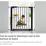 Munchkin Traphek, Maxi Secure Peuter & Babyhek, traphek, drukpassend, baby- of hondenhek, babyveiligheidshek voor trappen en deuropeningen, eenvoudig te installeren, zonder schroeven, kinderhek, 76-82