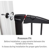 Munchkin Traphek, Maxi Secure Peuter & Babyhek, traphek, drukpassend, baby- of hondenhek, babyveiligheidshek voor trappen en deuropeningen, eenvoudig te installeren, zonder schroeven, kinderhek, 76-82