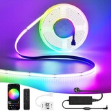 10 m WIFI Intelligent COB RGB LED Strip Lichtsnoer 576 LEDs/M 5760LEDs 24V LED Strip Lichtbalk Werkt met Google Home Assistant / Alexaz, Dimbare vervormbare LED-strip met WiFi afstandsbediening