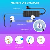 10 m WIFI Intelligent COB RGB LED Strip Lichtsnoer 576 LEDs/M 5760LEDs 24V LED Strip Lichtbalk Werkt met Google Home Assistant / Alexaz, Dimbare vervormbare LED-strip met WiFi afstandsbediening