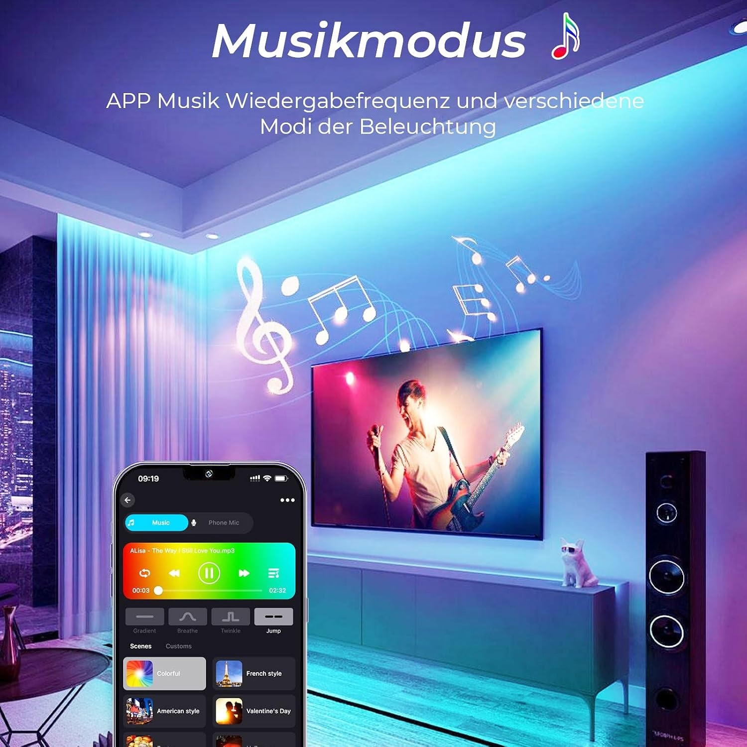 10 m WIFI Intelligent COB RGB LED Strip Lichtsnoer 576 LEDs/M 5760LEDs 24V LED Strip Lichtbalk Werkt met Google Home Assistant / Alexaz, Dimbare vervormbare LED-strip met WiFi afstandsbediening