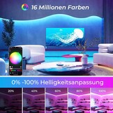 10 m WIFI Intelligent COB RGB LED Strip Lichtsnoer 576 LEDs/M 5760LEDs 24V LED Strip Lichtbalk Werkt met Google Home Assistant / Alexaz, Dimbare vervormbare LED-strip met WiFi afstandsbediening