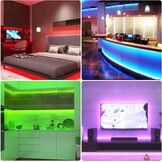 10 m WIFI Intelligent COB RGB LED Strip Lichtsnoer 576 LEDs/M 5760LEDs 24V LED Strip Lichtbalk Werkt met Google Home Assistant / Alexaz, Dimbare vervormbare LED-strip met WiFi afstandsbediening