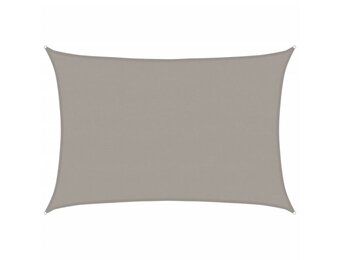 vidaXL Zonnezeil 160 g/m² rechthoekig 5x7 m HDPE lichtgrijs