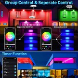 T-SUNUS Led-spot voor buiten, RGB, 100 W, wifi, met afstandsbediening, bluetooth-app, IP66 waterdicht, voor tuin, feest, Halloween, Kerstmis