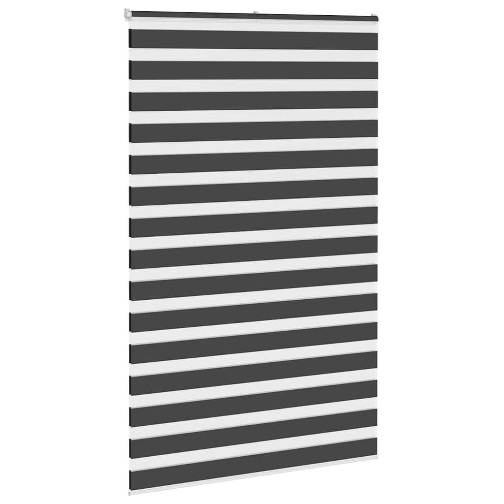 vidaXL Zebra rolgordijn 140x200 cm stofbreedte 135,9 cm zwart