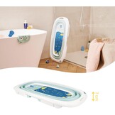 Badabulle Inklapbaar Baby Badje - Uiterst Compact - 35 L - Antislip Standaard - Afvoerdop & Temperatuurindicator - Handgreep voor Vervoer en Drogen