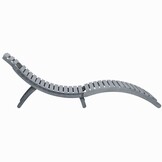 vidaXL Ligbed massief acaciahout greywash