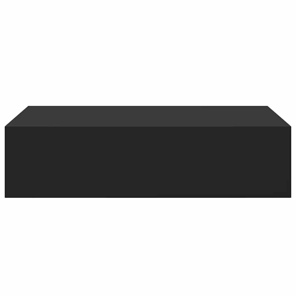 Zwart MDF Wandschap met Lade 40x23,5x10 cm - 40% Korting