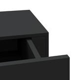 Zwart MDF Wandschap met Lade 40x23,5x10 cm - 40% Korting