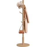 edihome Houten Kapstok - Staande Kledinghanger met 8 Haken - 172 x 38 cm - Houtkleur
