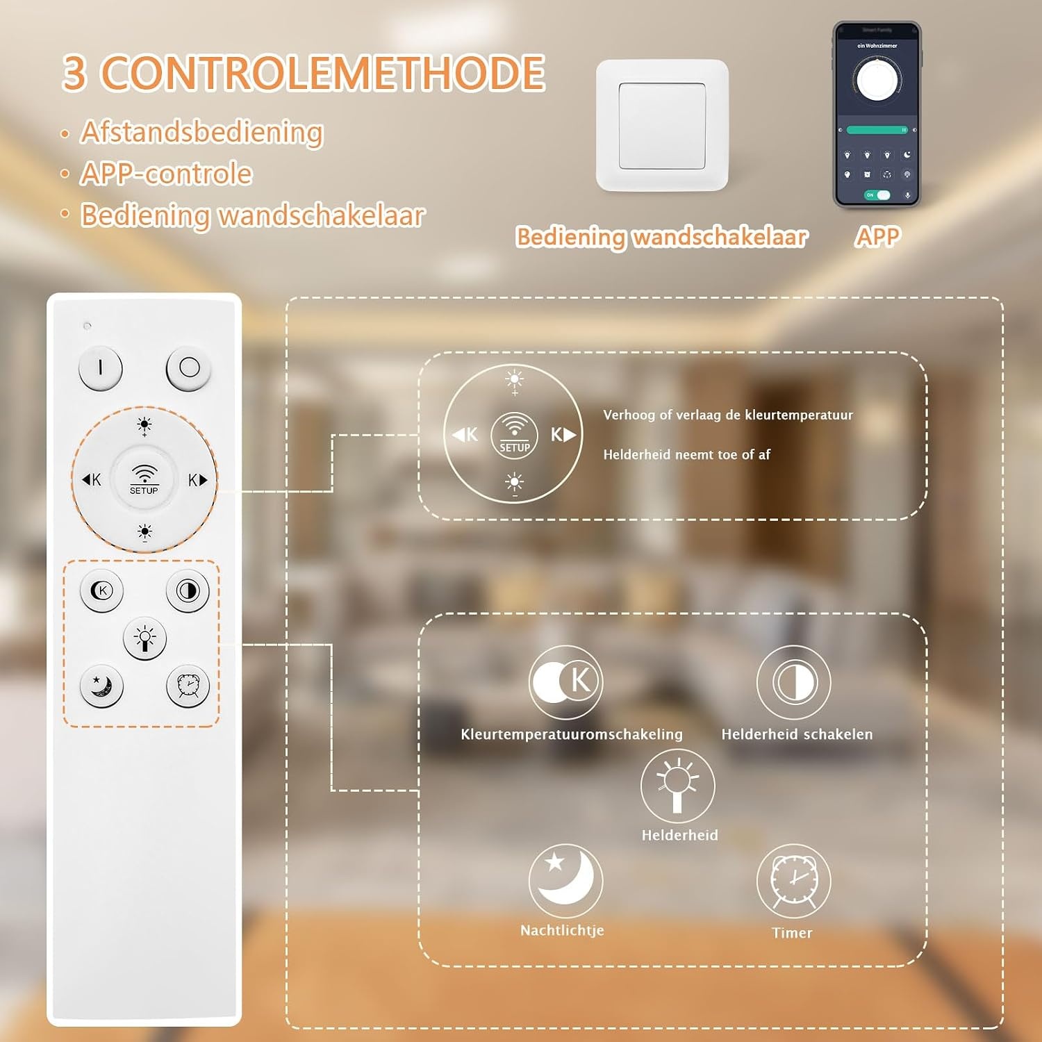 LED Plafondlamp Dimable 40-80W plafondlamp LED Woonkamerlamp met afstandsbediening App Kleur Verandering Moderne woonkamerlamp plafondlicht Lighting Slaapkamer Lamp Slaapkamerlamp