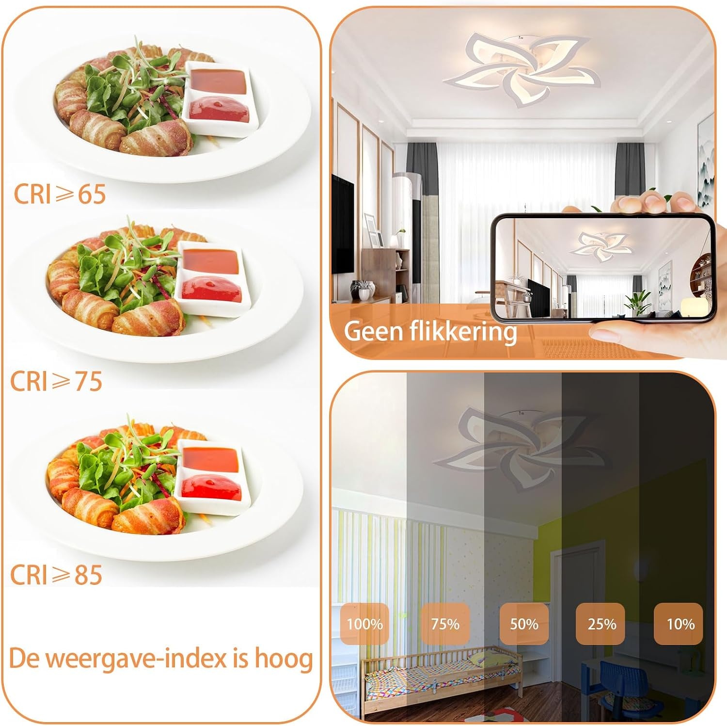 LED Plafondlamp Dimable 40-80W plafondlamp LED Woonkamerlamp met afstandsbediening App Kleur Verandering Moderne woonkamerlamp plafondlicht Lighting Slaapkamer Lamp Slaapkamerlamp