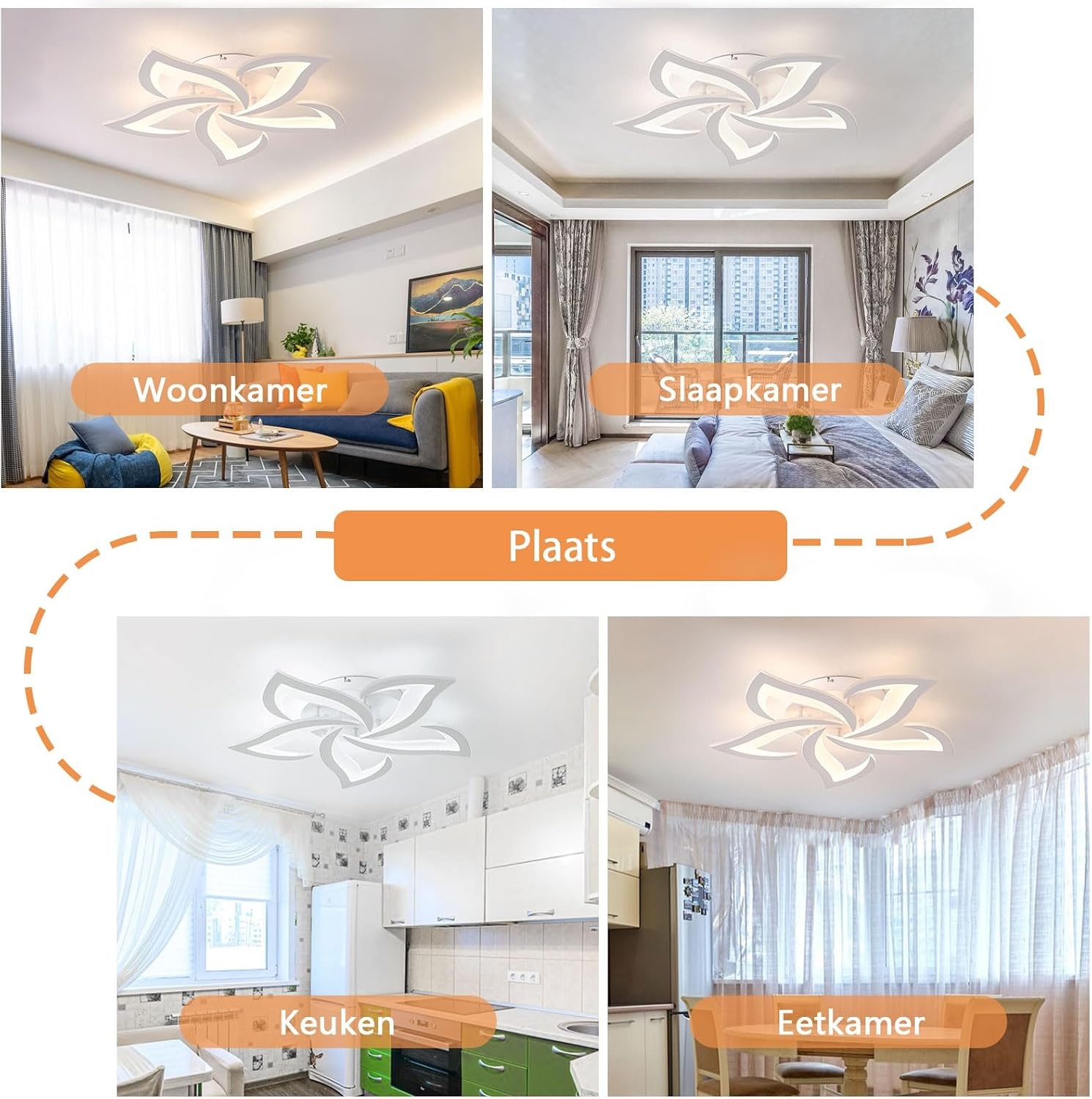 LED Plafondlamp Dimable 40-80W plafondlamp LED Woonkamerlamp met afstandsbediening App Kleur Verandering Moderne woonkamerlamp plafondlicht Lighting Slaapkamer Lamp Slaapkamerlamp