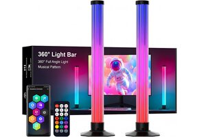LED Lichtbalken 43cm (2 stuks) - RGBIC Sfeerverlichting met App Control