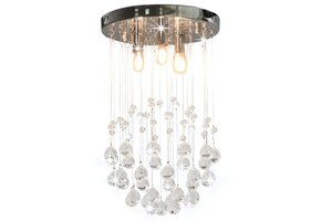 Plafondlamp met Kristallen Kralen, Zilverkleurig - 58% Korting!