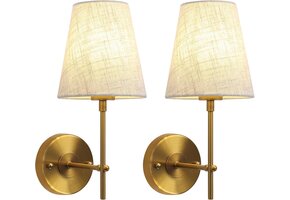 Vintage Wandlamp Messing Goud (Set van 2) - 54% Korting