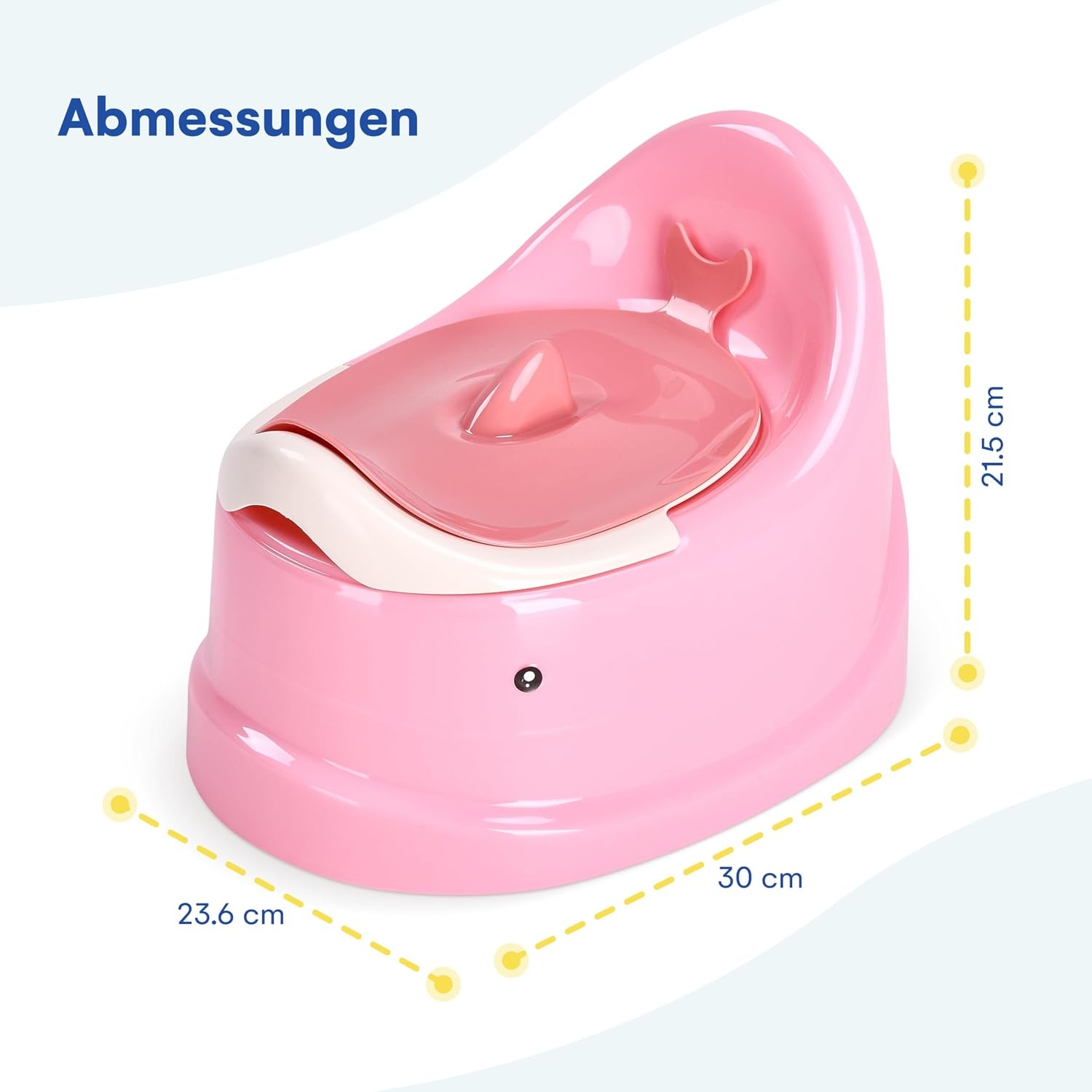 HappyPo Kindertapotje - Ergonomisch en BPA-vrij - 22,5 x 39 x 17 cm - Rosa