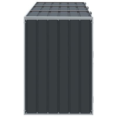 vidaXL Containerberging voor 3 containers 216x81x115cm staal antraciet