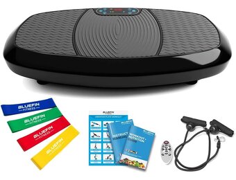 Bluefin Fitness Dubbele Motor 3D Krachtige Trilplaat | Oscillatie, Vibratie + 3D Beweging | Groot Anti-Slip Oppervlakte | Bluetooth Speakers | Verlies Vet & Wordt Sterker vanuit Huis | VK Ontwerp