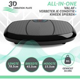 Bluefin Fitness Dubbele Motor 3D Krachtige Trilplaat | Oscillatie, Vibratie + 3D Beweging | Groot Anti-Slip Oppervlakte | Bluetooth Speakers | Verlies Vet & Wordt Sterker vanuit Huis | VK Ontwerp