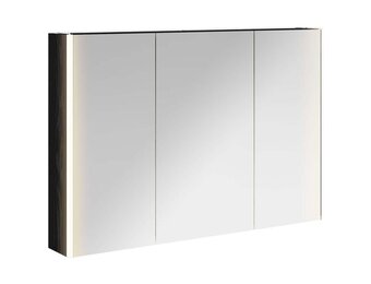 vidaXL Badkamer spiegelkast Zwart Eiken 103,5 x 15,5 x 70 cm