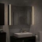 vidaXL Badkamer spiegelkast Zwart Eiken 103,5 x 15,5 x 70 cm