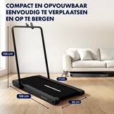 Squatz Walking Pad met Trilplaat en Handrail Zwart – Compacte Loopband met LED Display en Afstandsbediening voor Thuis en Kantoor, Grote Loopoppervlakte