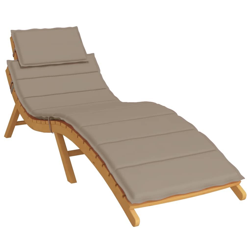 vidaXL Ligbedkussen 186x58x4 cm oxford stof taupe