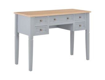 vidaXL Schrijftafel 109,5x45x77,5 cm hout grijs
