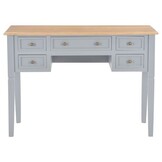 vidaXL Schrijftafel 109,5x45x77,5 cm hout grijs