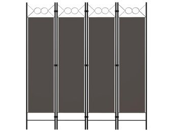 vidaXL Kamerscherm met 4 panelen 160x180 cm antraciet