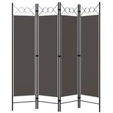 vidaXL Kamerscherm met 4 panelen 160x180 cm antraciet