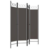 vidaXL Kamerscherm met 4 panelen 160x180 cm antraciet