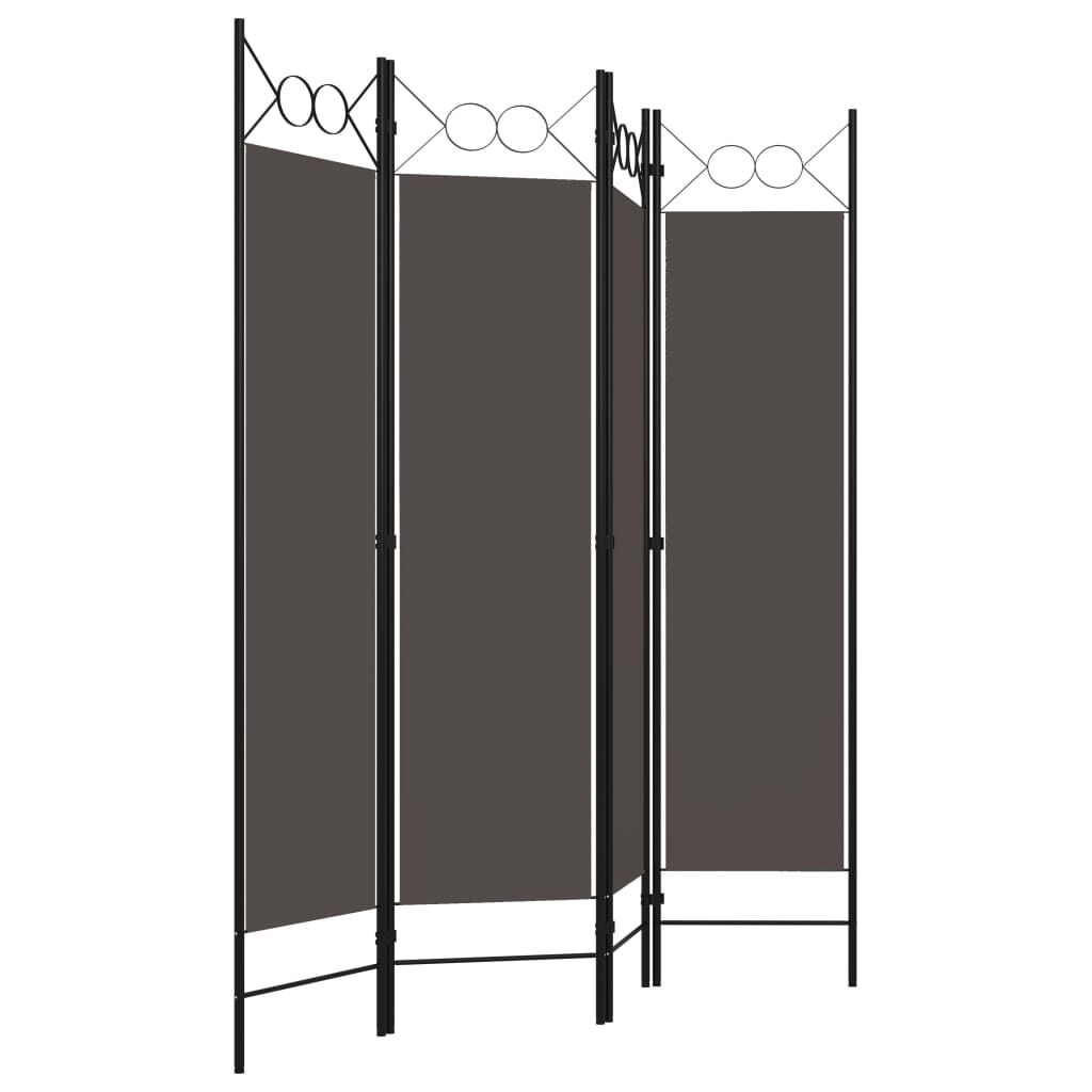 vidaXL Kamerscherm met 4 panelen 160x180 cm antraciet