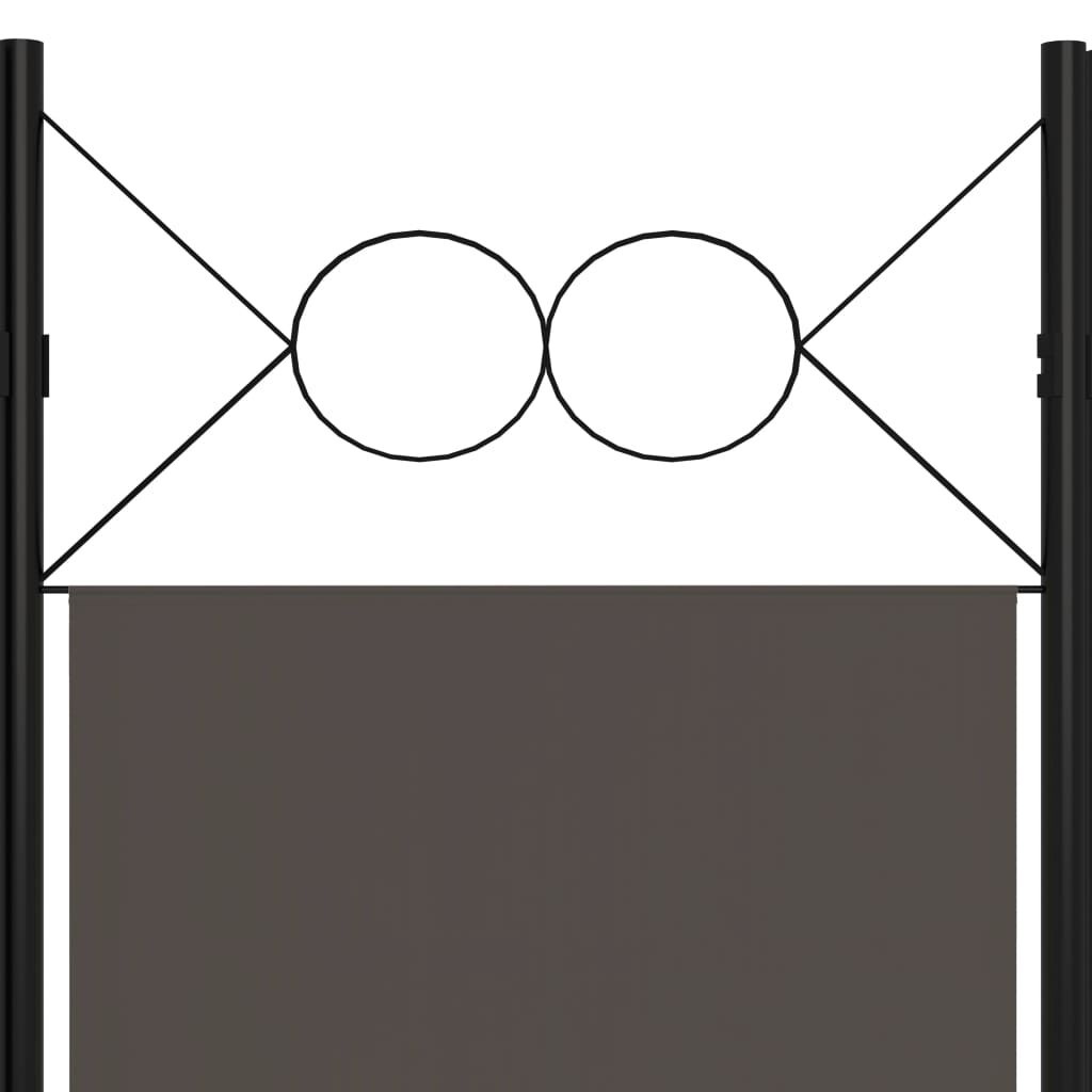 vidaXL Kamerscherm met 4 panelen 160x180 cm antraciet