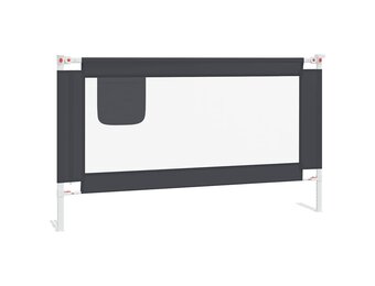 vidaXL Bedhekje peuter 140x25 cm stof donkergrijs