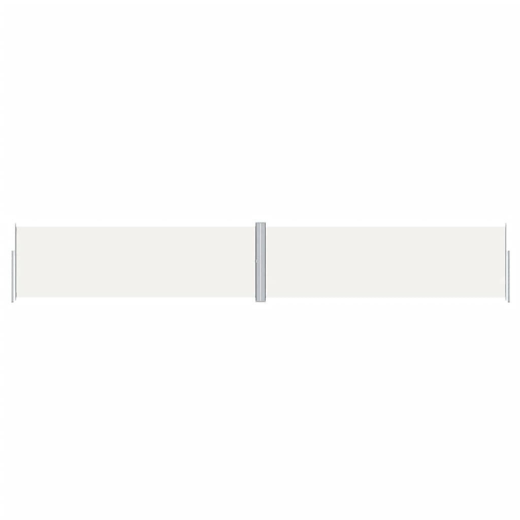 vidaXL Windscherm uittrekbaar 160x1000 cm crèmekleurig