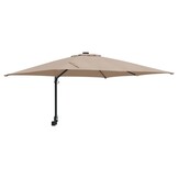 vidaXL Tuinparasol 248,5 x 247,5 x 160 cm Polyester en staal Taupe