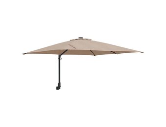 vidaXL Tuinparasol 248,5 x 247,5 x 160 cm Polyester en staal Taupe