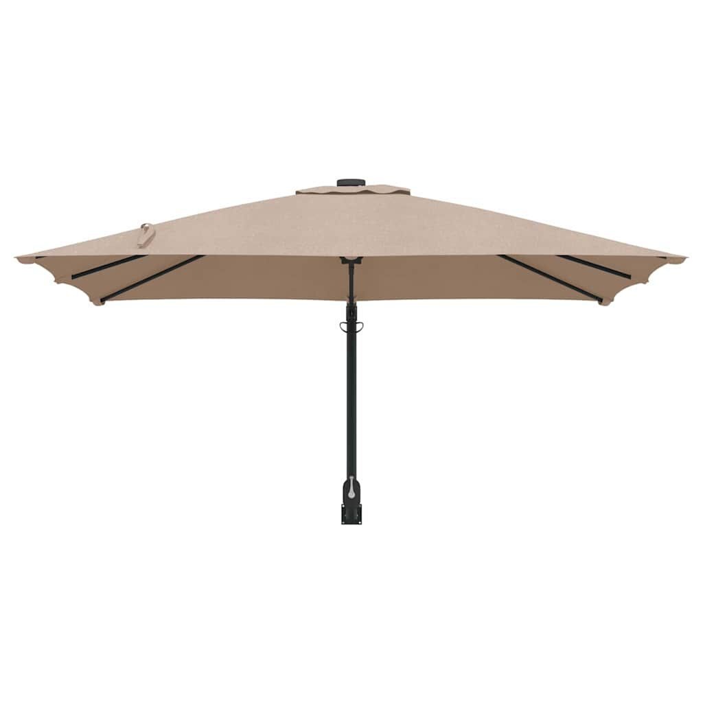 vidaXL Tuinparasol 248,5 x 247,5 x 160 cm Polyester en staal Taupe