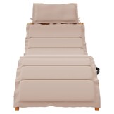 Ligbed massief acaciahout met kussen - 61% korting